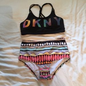 NWOT DKNY SWIMSUIT & EDDIE BUER SWIM HOODIE